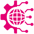 Digital Transformation Icon - Pink